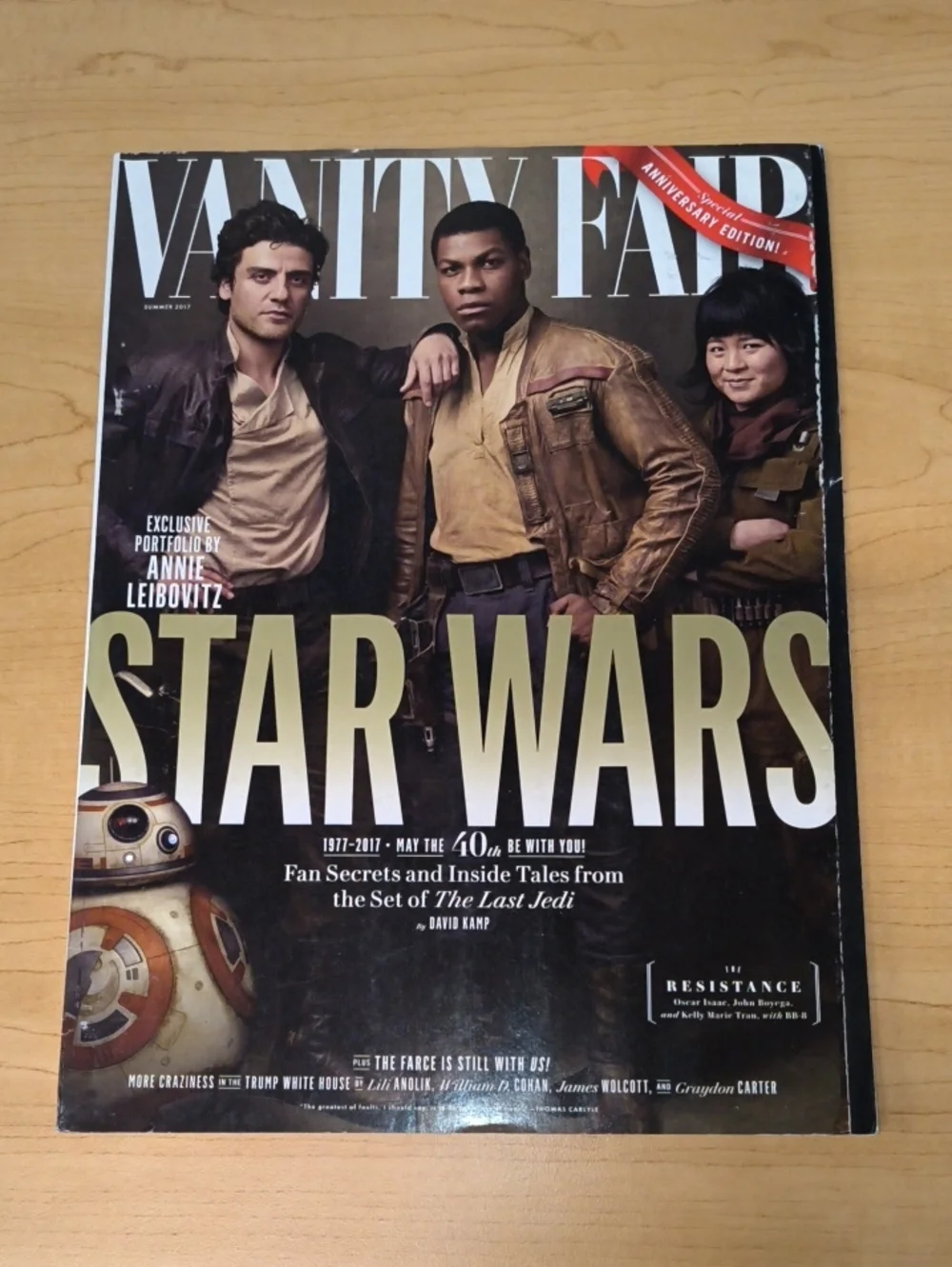 Vanity Fair Magazine (Summer, 2017) Star Wars: The Last Jedi The Resistance Ro..